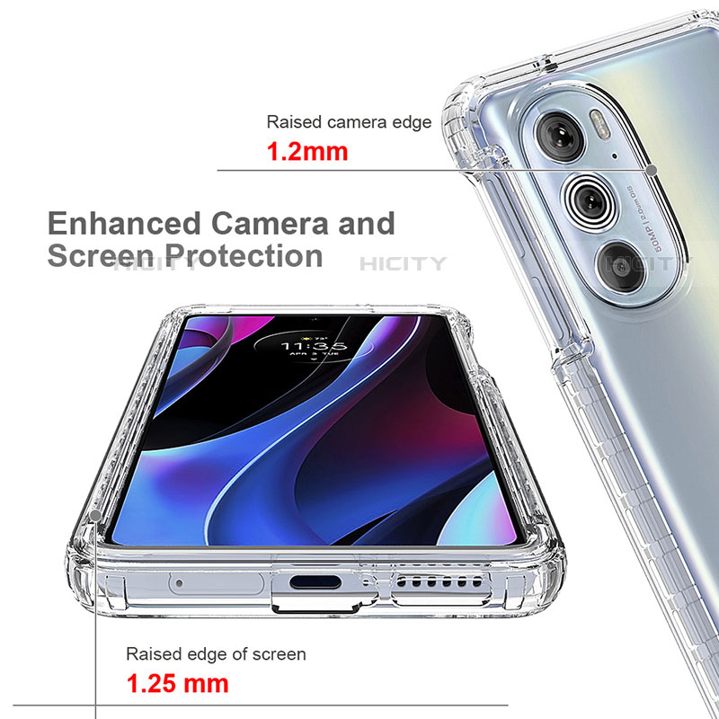 Silikon Hülle Handyhülle Ultra Dünn Flexible Schutzhülle Tasche Transparent Vorder und Rückseite 360 Grad Ganzkörper Farbverlauf für Motorola Moto Edge X30 5G groß