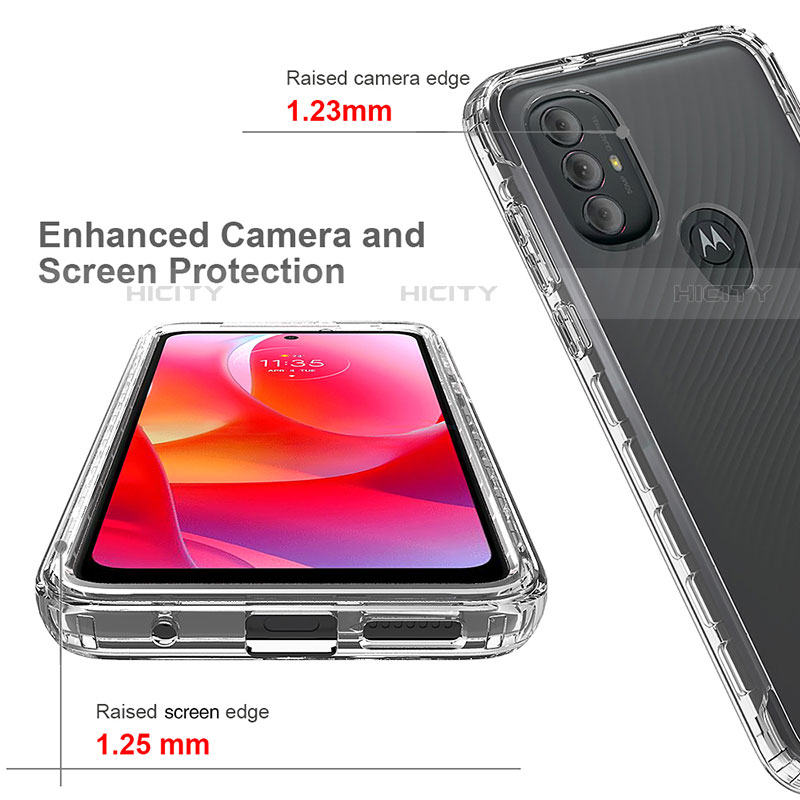 Silikon Hülle Handyhülle Ultra Dünn Flexible Schutzhülle Tasche Transparent Vorder und Rückseite 360 Grad Ganzkörper Farbverlauf für Motorola Moto G Power (2022)