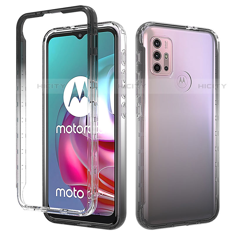 Silikon Hülle Handyhülle Ultra Dünn Flexible Schutzhülle Tasche Transparent Vorder und Rückseite 360 Grad Ganzkörper Farbverlauf für Motorola Moto G30