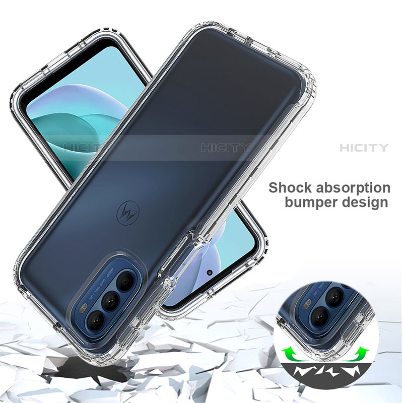 Silikon Hülle Handyhülle Ultra Dünn Flexible Schutzhülle Tasche Transparent Vorder und Rückseite 360 Grad Ganzkörper Farbverlauf für Motorola Moto G41