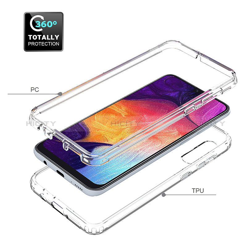 Silikon Hülle Handyhülle Ultra Dünn Flexible Schutzhülle Tasche Transparent Vorder und Rückseite 360 Grad Ganzkörper Farbverlauf für Samsung Galaxy A30S groß