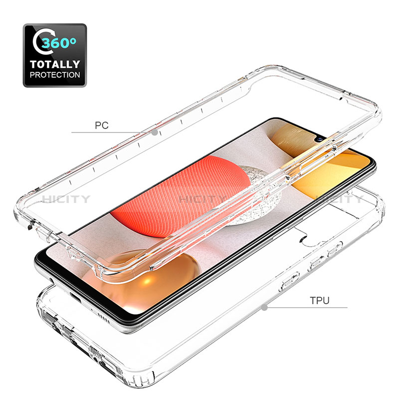 Silikon Hülle Handyhülle Ultra Dünn Flexible Schutzhülle Tasche Transparent Vorder und Rückseite 360 Grad Ganzkörper Farbverlauf für Samsung Galaxy A42 5G