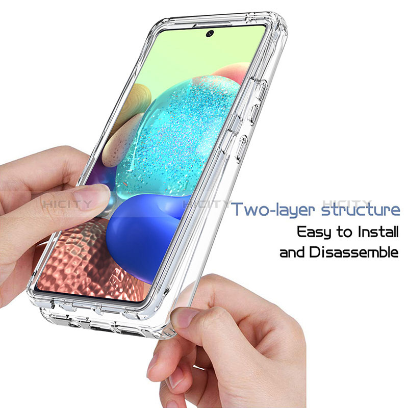 Silikon Hülle Handyhülle Ultra Dünn Flexible Schutzhülle Tasche Transparent Vorder und Rückseite 360 Grad Ganzkörper Farbverlauf für Samsung Galaxy A71 5G