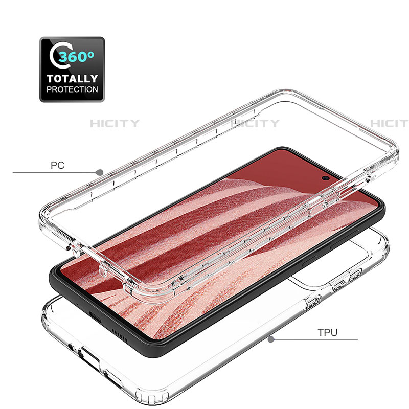 Silikon Hülle Handyhülle Ultra Dünn Flexible Schutzhülle Tasche Transparent Vorder und Rückseite 360 Grad Ganzkörper Farbverlauf für Samsung Galaxy A73 5G groß