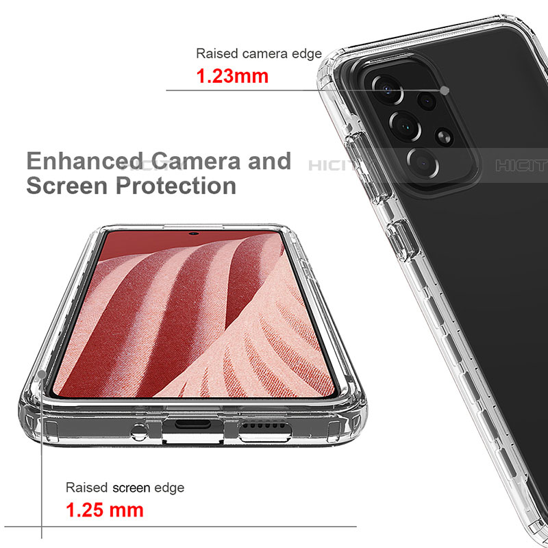 Silikon Hülle Handyhülle Ultra Dünn Flexible Schutzhülle Tasche Transparent Vorder und Rückseite 360 Grad Ganzkörper Farbverlauf für Samsung Galaxy A73 5G groß