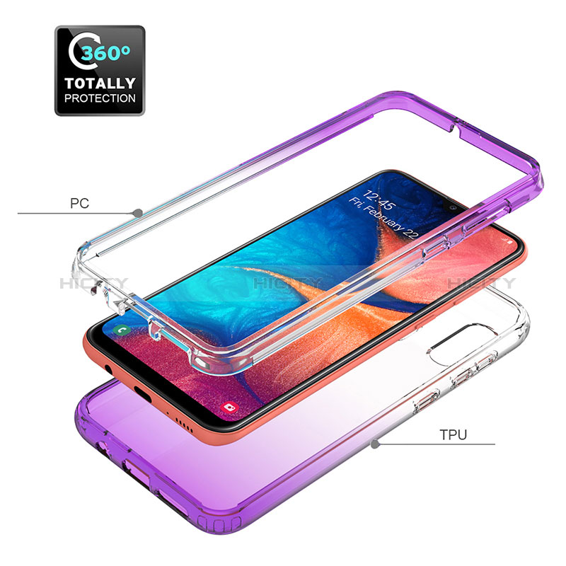 Silikon Hülle Handyhülle Ultra Dünn Flexible Schutzhülle Tasche Transparent Vorder und Rückseite 360 Grad Ganzkörper Farbverlauf für Samsung Galaxy M10S