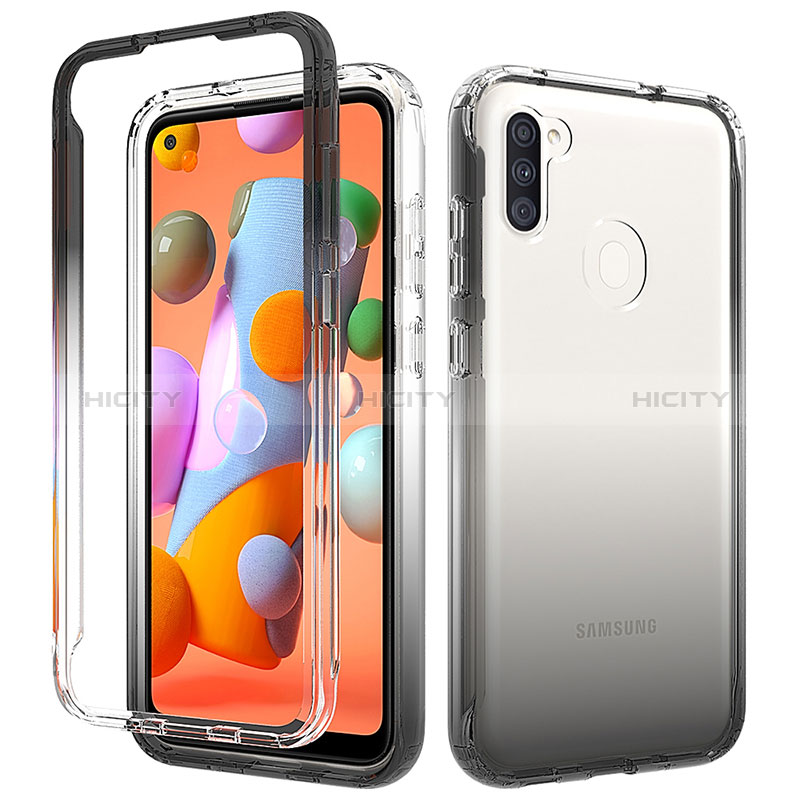 Silikon Hülle Handyhülle Ultra Dünn Flexible Schutzhülle Tasche Transparent Vorder und Rückseite 360 Grad Ganzkörper Farbverlauf für Samsung Galaxy M11
