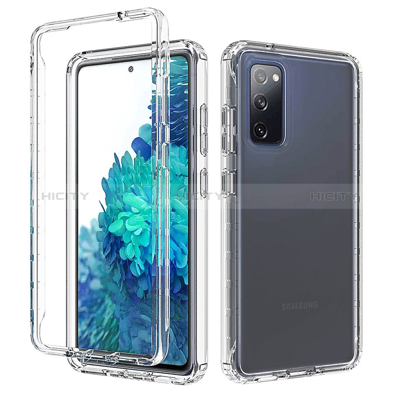Silikon Hülle Handyhülle Ultra Dünn Flexible Schutzhülle Tasche Transparent Vorder und Rückseite 360 Grad Ganzkörper Farbverlauf für Samsung Galaxy S20 FE (2022) 5G Klar Plus