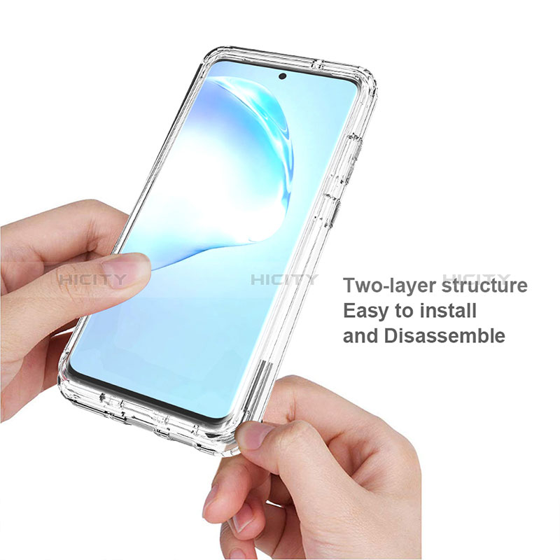 Silikon Hülle Handyhülle Ultra Dünn Flexible Schutzhülle Tasche Transparent Vorder und Rückseite 360 Grad Ganzkörper Farbverlauf für Samsung Galaxy S20 Plus