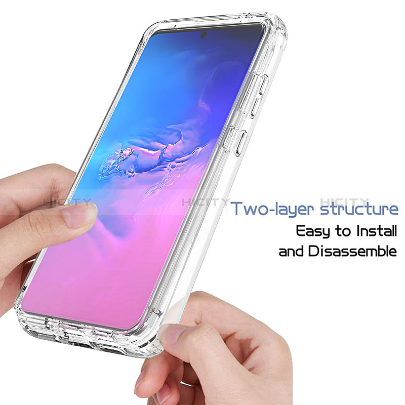 Silikon Hülle Handyhülle Ultra Dünn Flexible Schutzhülle Tasche Transparent Vorder und Rückseite 360 Grad Ganzkörper Farbverlauf für Samsung Galaxy S20 Ultra