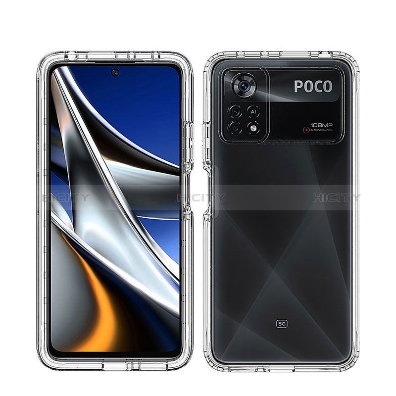 Silikon Hülle Handyhülle Ultra Dünn Flexible Schutzhülle Tasche Transparent Vorder und Rückseite 360 Grad Ganzkörper Farbverlauf für Xiaomi Poco X4 Pro 5G groß