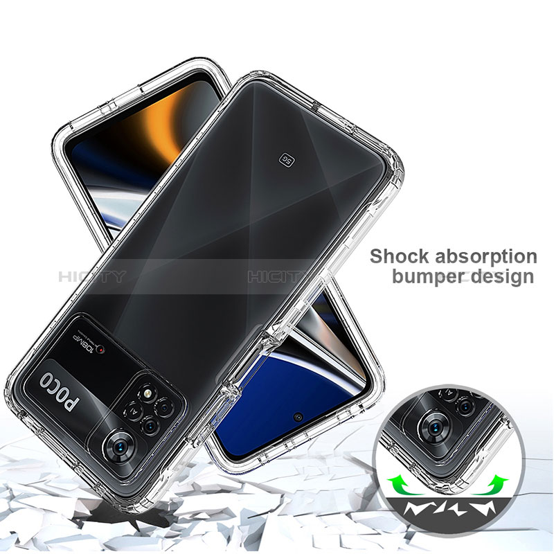 Silikon Hülle Handyhülle Ultra Dünn Flexible Schutzhülle Tasche Transparent Vorder und Rückseite 360 Grad Ganzkörper Farbverlauf für Xiaomi Poco X4 Pro 5G groß