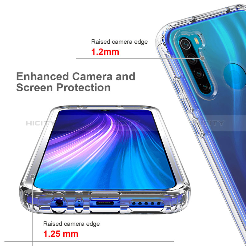 Silikon Hülle Handyhülle Ultra Dünn Flexible Schutzhülle Tasche Transparent Vorder und Rückseite 360 Grad Ganzkörper Farbverlauf für Xiaomi Redmi Note 8 (2021)