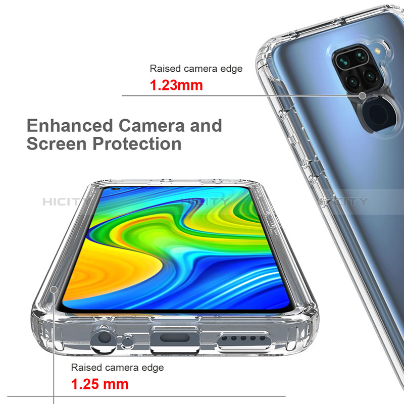 Silikon Hülle Handyhülle Ultra Dünn Flexible Schutzhülle Tasche Transparent Vorder und Rückseite 360 Grad Ganzkörper Farbverlauf für Xiaomi Redmi Note 9