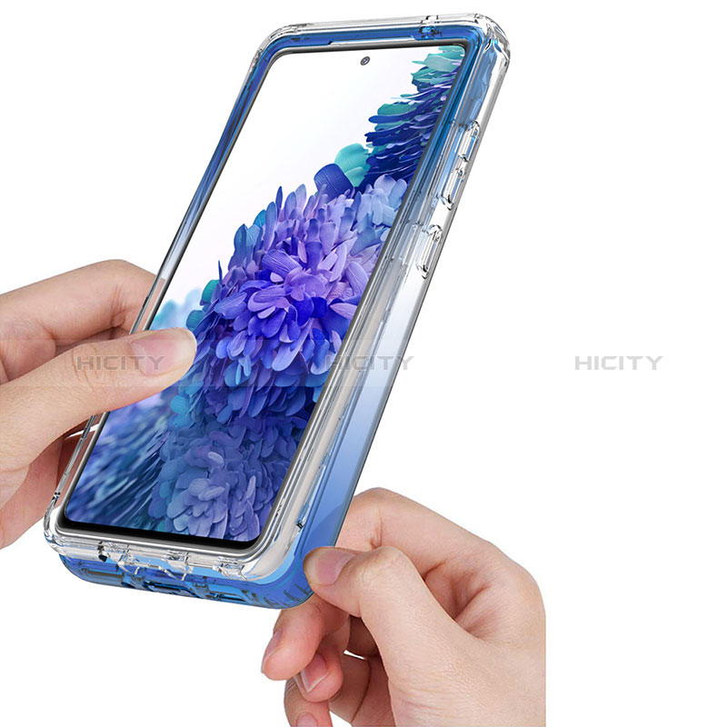 Silikon Hülle Handyhülle Ultra Dünn Flexible Schutzhülle Tasche Transparent Vorder und Rückseite 360 Grad Ganzkörper Farbverlauf JX1 für Samsung Galaxy S20 FE (2022) 5G groß