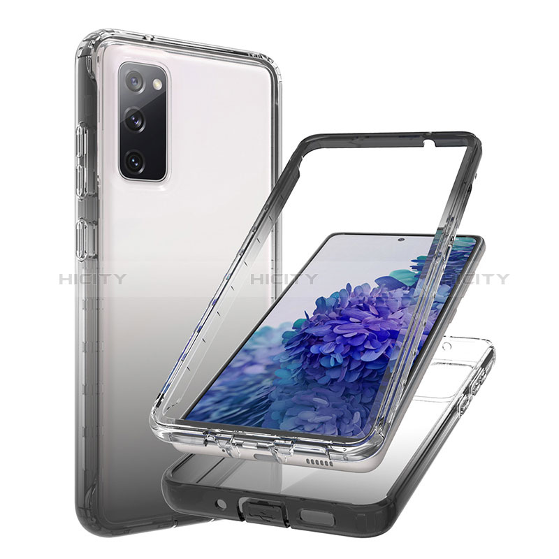 Silikon Hülle Handyhülle Ultra Dünn Flexible Schutzhülle Tasche Transparent Vorder und Rückseite 360 Grad Ganzkörper Farbverlauf JX1 für Samsung Galaxy S20 Lite 5G groß