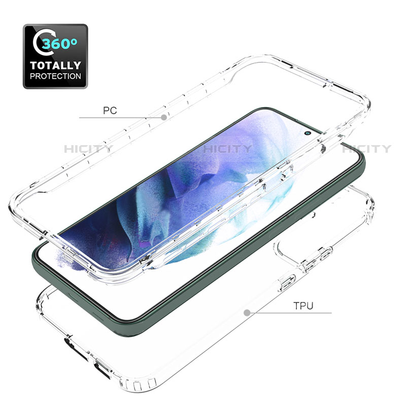 Silikon Hülle Handyhülle Ultra Dünn Flexible Schutzhülle Tasche Transparent Vorder und Rückseite 360 Grad Ganzkörper Farbverlauf M01 für Samsung Galaxy S23 5G