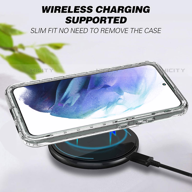Silikon Hülle Handyhülle Ultra Dünn Flexible Schutzhülle Tasche Transparent Vorder und Rückseite 360 Grad Ganzkörper Farbverlauf M01 für Samsung Galaxy S23 5G
