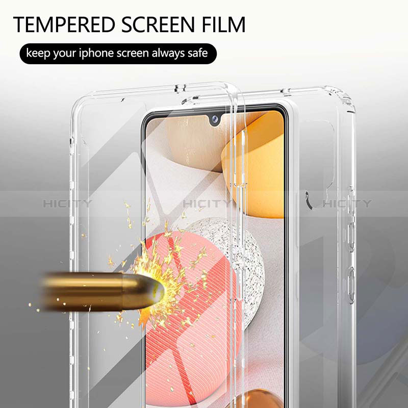 Silikon Hülle Handyhülle Ultra Dünn Flexible Schutzhülle Tasche Transparent Vorder und Rückseite 360 Grad Ganzkörper Farbverlauf YB1 für Samsung Galaxy A42 5G
