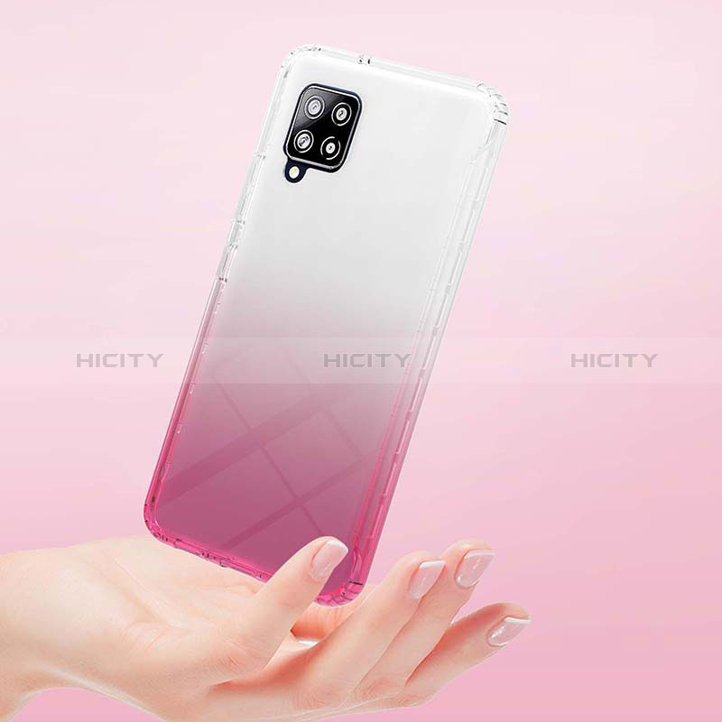 Silikon Hülle Handyhülle Ultra Dünn Flexible Schutzhülle Tasche Transparent Vorder und Rückseite 360 Grad Ganzkörper Farbverlauf YB2 für Samsung Galaxy A42 5G