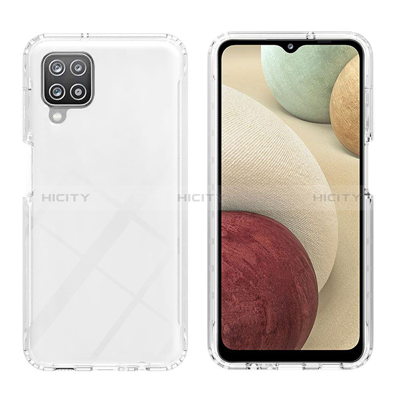 Silikon Hülle Handyhülle Ultra Dünn Flexible Schutzhülle Tasche Transparent Vorder und Rückseite 360 Grad Ganzkörper Farbverlauf YB2 für Samsung Galaxy M12