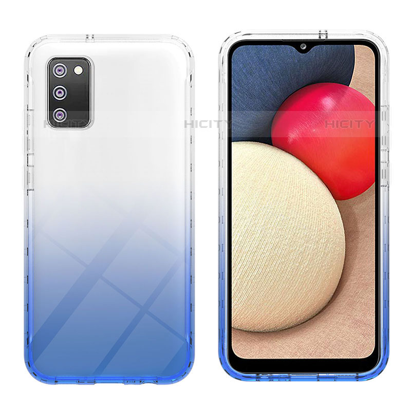 Silikon Hülle Handyhülle Ultra Dünn Flexible Schutzhülle Tasche Transparent Vorder und Rückseite 360 Grad Ganzkörper Farbverlauf ZJ2 für Samsung Galaxy M02s groß