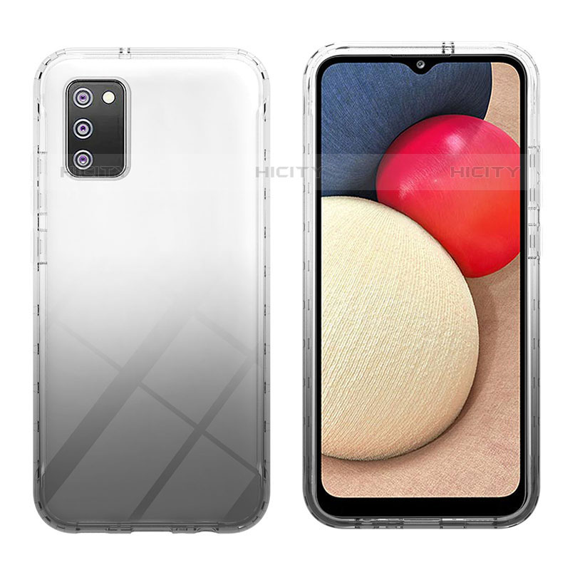 Silikon Hülle Handyhülle Ultra Dünn Flexible Schutzhülle Tasche Transparent Vorder und Rückseite 360 Grad Ganzkörper Farbverlauf ZJ2 für Samsung Galaxy M02s groß