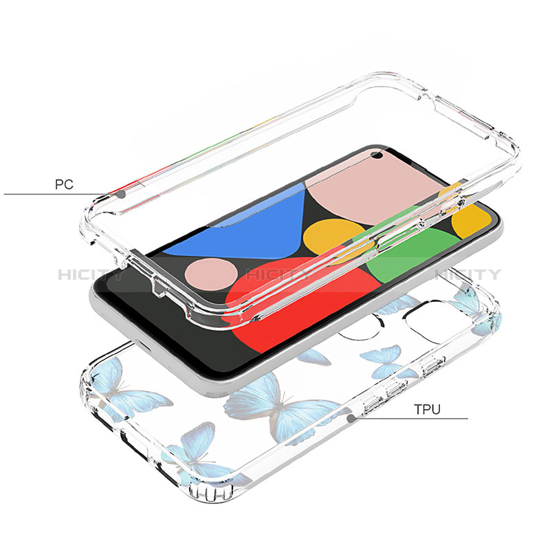 Silikon Hülle Handyhülle Ultra Dünn Flexible Schutzhülle Tasche Transparent Vorder und Rückseite 360 Grad Ganzkörper für Google Pixel 4a