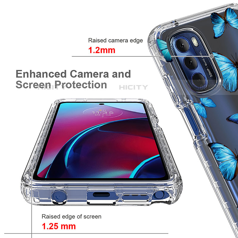 Silikon Hülle Handyhülle Ultra Dünn Flexible Schutzhülle Tasche Transparent Vorder und Rückseite 360 Grad Ganzkörper für Motorola Moto G Stylus (2022) 4G groß