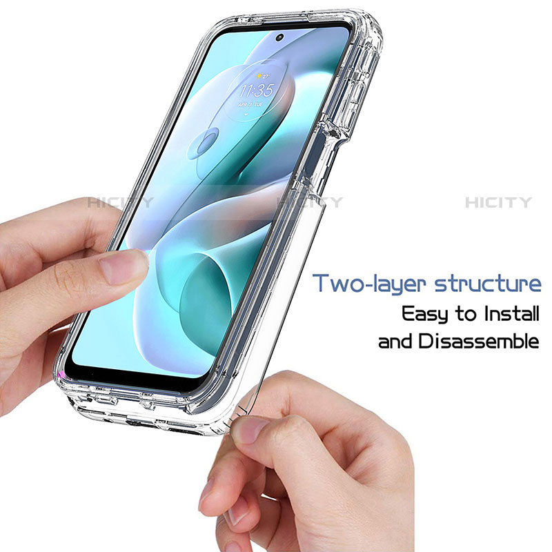 Silikon Hülle Handyhülle Ultra Dünn Flexible Schutzhülle Tasche Transparent Vorder und Rückseite 360 Grad Ganzkörper für Motorola Moto G31 Klar groß