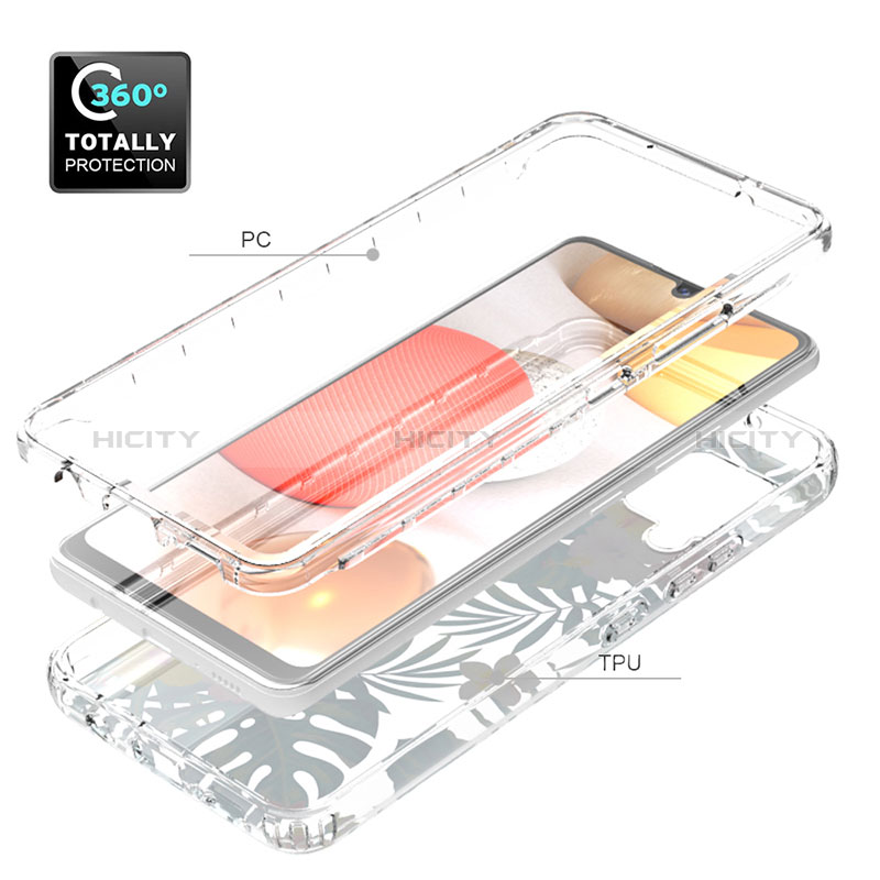 Silikon Hülle Handyhülle Ultra Dünn Flexible Schutzhülle Tasche Transparent Vorder und Rückseite 360 Grad Ganzkörper für Samsung Galaxy A42 5G