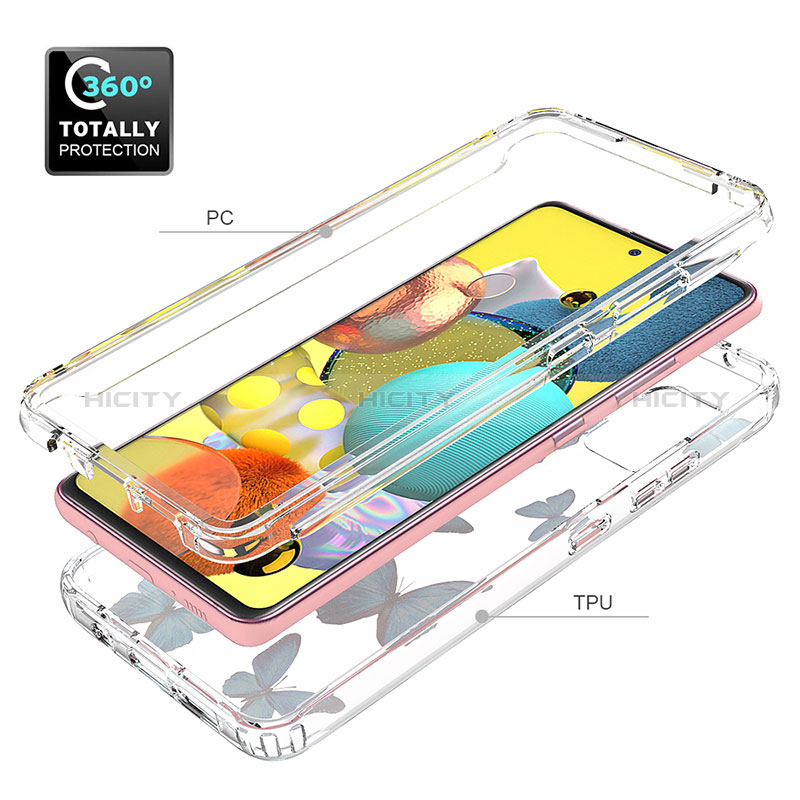 Silikon Hülle Handyhülle Ultra Dünn Flexible Schutzhülle Tasche Transparent Vorder und Rückseite 360 Grad Ganzkörper für Samsung Galaxy A51 4G