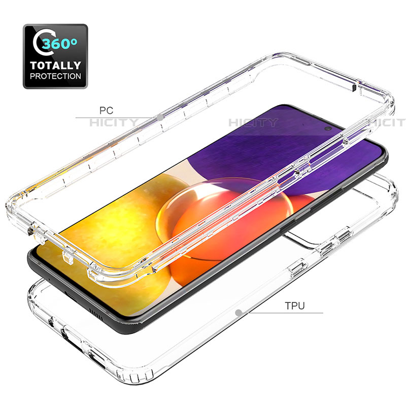 Silikon Hülle Handyhülle Ultra Dünn Flexible Schutzhülle Tasche Transparent Vorder und Rückseite 360 Grad Ganzkörper für Samsung Galaxy A82 5G Klar