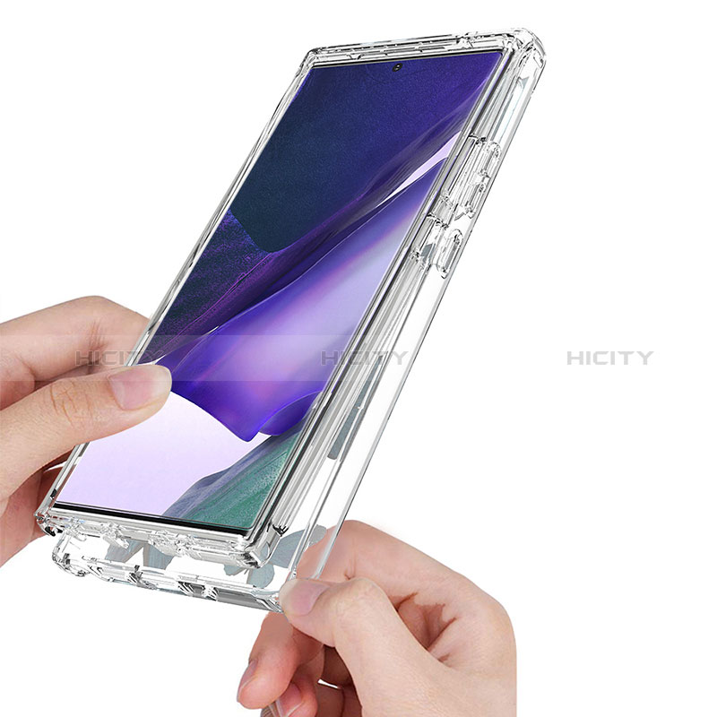Silikon Hülle Handyhülle Ultra Dünn Flexible Schutzhülle Tasche Transparent Vorder und Rückseite 360 Grad Ganzkörper für Samsung Galaxy Note 20 Ultra 5G groß