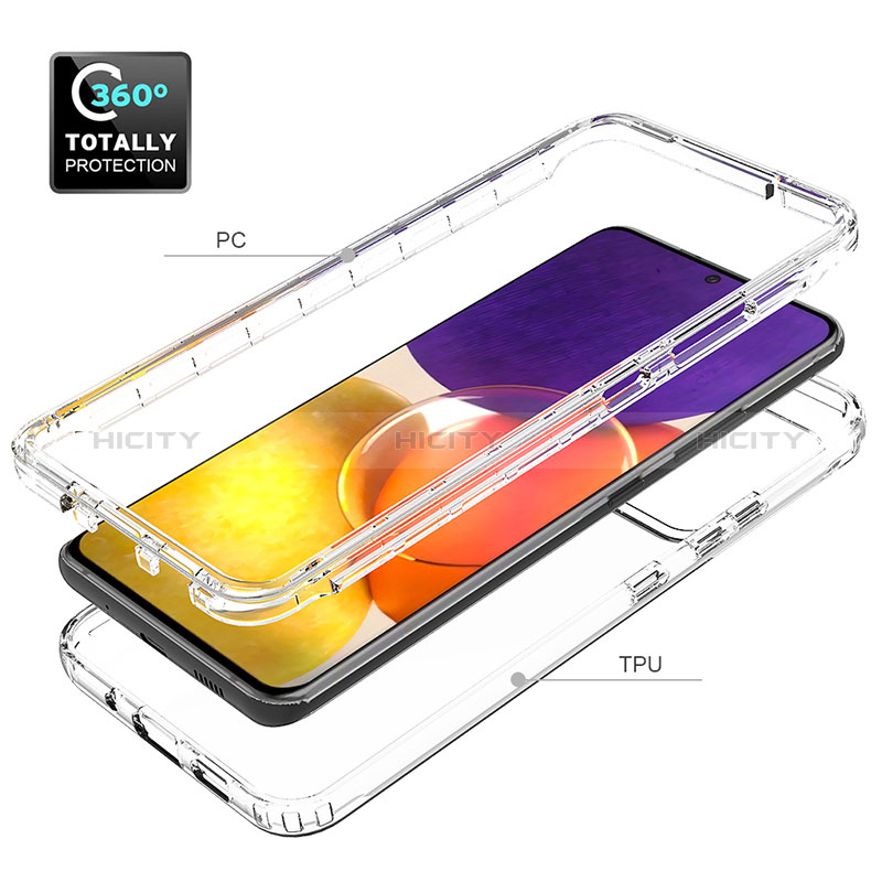 Silikon Hülle Handyhülle Ultra Dünn Flexible Schutzhülle Tasche Transparent Vorder und Rückseite 360 Grad Ganzkörper für Samsung Galaxy Quantum2 5G Klar