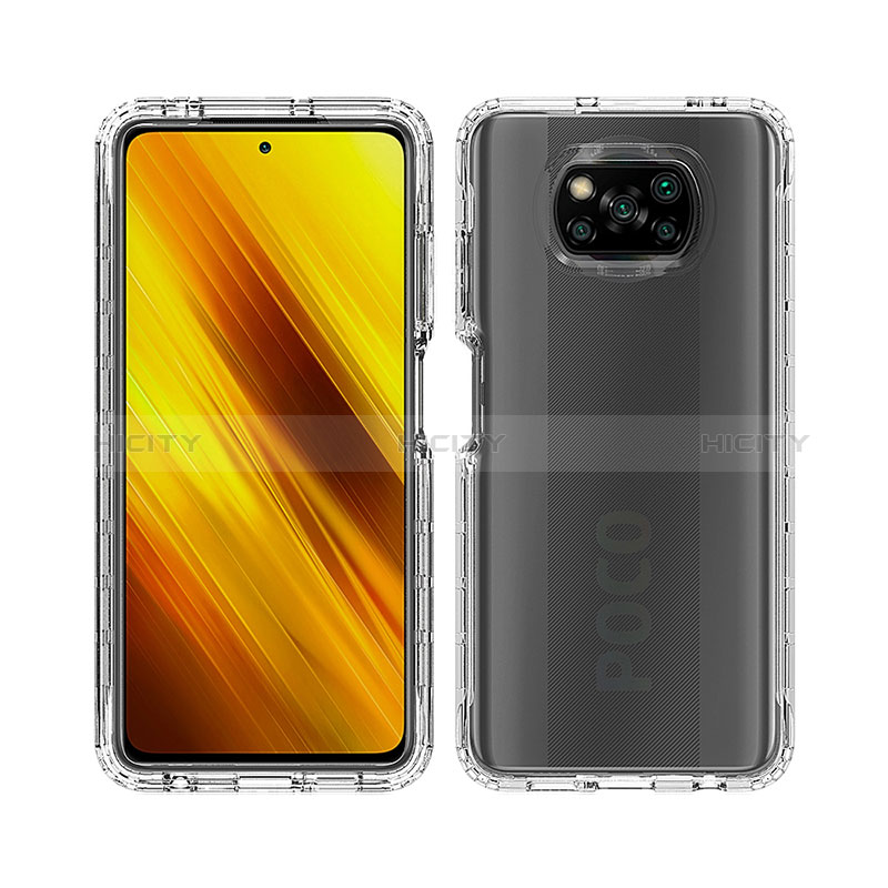 Silikon Hülle Handyhülle Ultra Dünn Flexible Schutzhülle Tasche Transparent Vorder und Rückseite 360 Grad Ganzkörper für Xiaomi Poco X3 Pro Klar