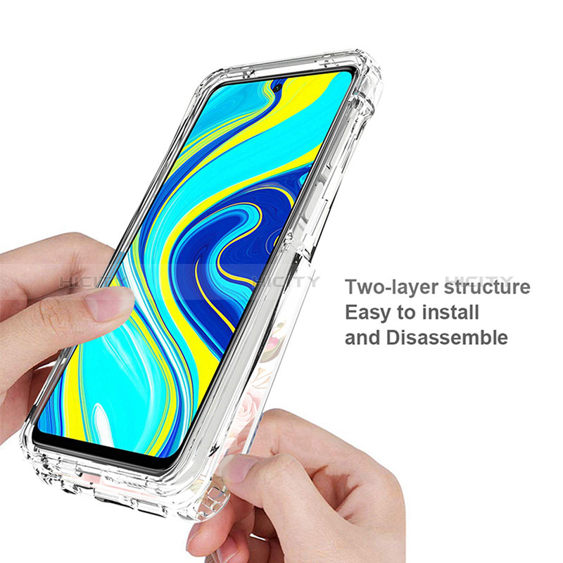 Silikon Hülle Handyhülle Ultra Dünn Flexible Schutzhülle Tasche Transparent Vorder und Rückseite 360 Grad Ganzkörper für Xiaomi Redmi Note 9 Pro groß