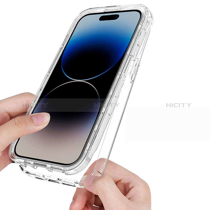 Silikon Hülle Handyhülle Ultra Dünn Flexible Schutzhülle Tasche Transparent Vorder und Rückseite 360 Grad Ganzkörper ZJ1 für Apple iPhone 13 Pro