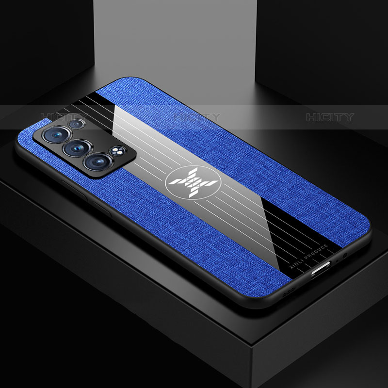 Silikon Hülle Handyhülle Ultra Dünn Flexible Schutzhülle Tasche X01L für Oppo Reno6 Pro 5G Blau Plus