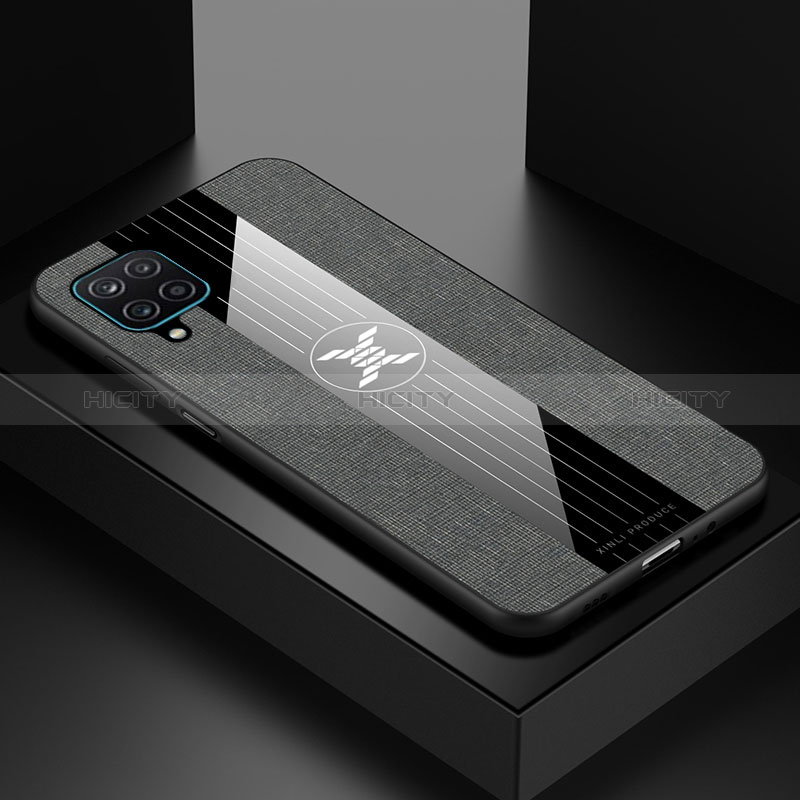 Silikon Hülle Handyhülle Ultra Dünn Flexible Schutzhülle Tasche X01L für Samsung Galaxy F12 Grau