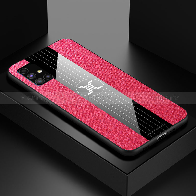 Silikon Hülle Handyhülle Ultra Dünn Flexible Schutzhülle Tasche X01L für Samsung Galaxy M51 Rot