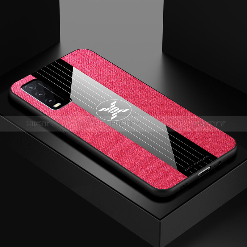 Silikon Hülle Handyhülle Ultra Dünn Flexible Schutzhülle Tasche X01L für Vivo Y20s Rot