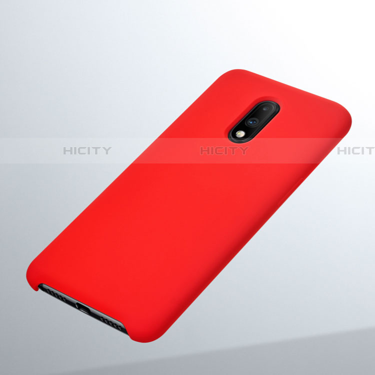 Silikon Hülle Handyhülle Ultra Dünn Schutzhülle 360 Grad für OnePlus 7 Rot groß