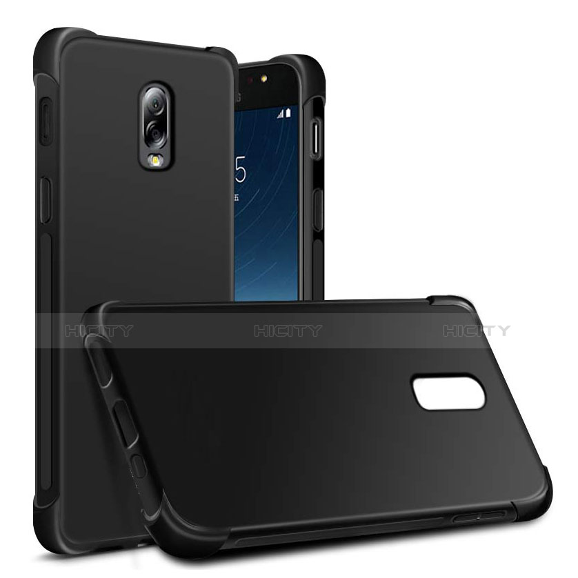 Silikon Hülle Handyhülle Ultra Dünn Schutzhülle 360 Grad für Samsung Galaxy C8 C710F Schwarz groß