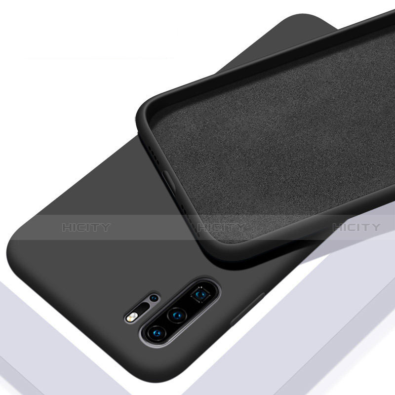 Silikon Hülle Handyhülle Ultra Dünn Schutzhülle 360 Grad Tasche C02 für Huawei P30 Pro New Edition Schwarz