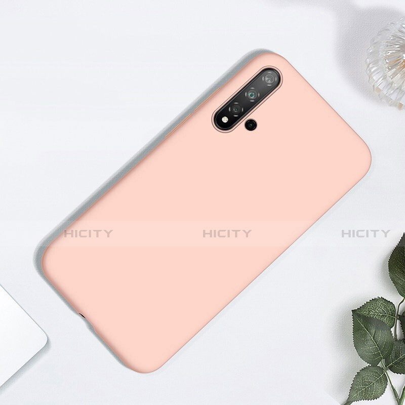 Silikon Hülle Handyhülle Ultra Dünn Schutzhülle 360 Grad Tasche für Huawei Nova 5 Rosegold Plus