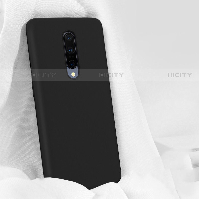 Silikon Hülle Handyhülle Ultra Dünn Schutzhülle 360 Grad Tasche für OnePlus 7 Pro Schwarz