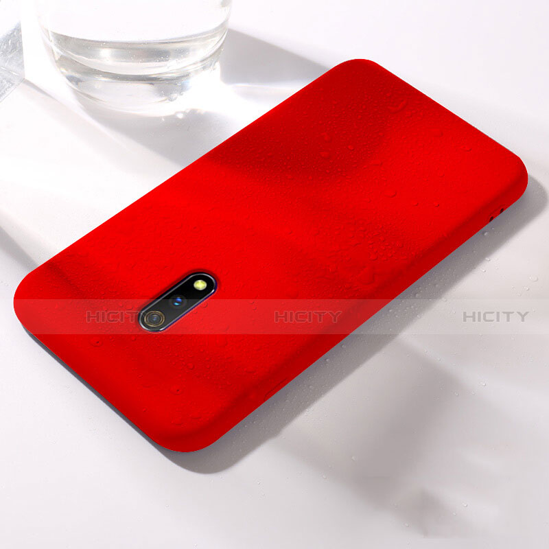 Silikon Hülle Handyhülle Ultra Dünn Schutzhülle 360 Grad Tasche für Oppo Realme X Rot