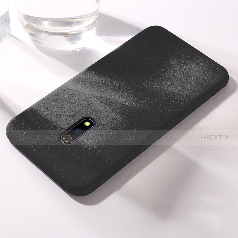 Silikon Hülle Handyhülle Ultra Dünn Schutzhülle 360 Grad Tasche für Oppo Realme X Schwarz