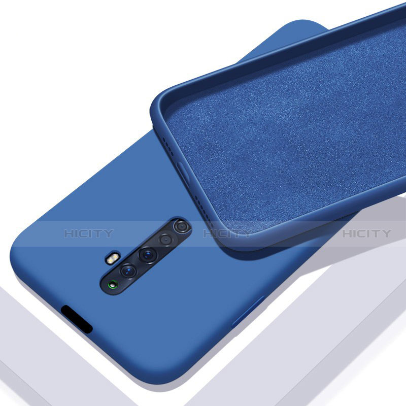 Silikon Hülle Handyhülle Ultra Dünn Schutzhülle 360 Grad Tasche für Oppo Reno2 Z Blau Plus